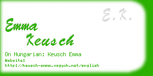 emma keusch business card